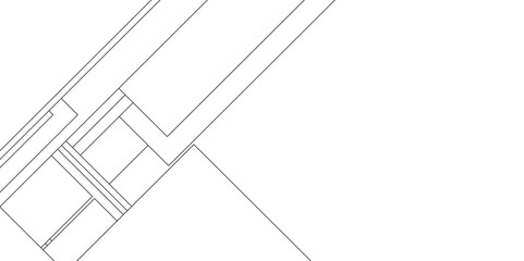  Abstract stripes lines geometric vector background, Paper geometric composition with abstract lines, Mock-ups paper isolated on white background, Industrial construction design pattern.	