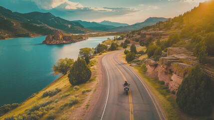 Summer motorcycle travel activities.