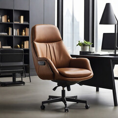 Fototapeta premium Modern leather office chair