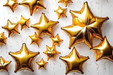 Gold star balloon for party and celebration