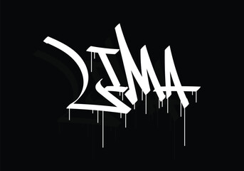 LIMA city graffiti tag style