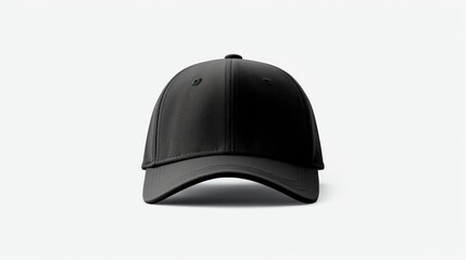 Black baseball cap isolated on white background with clipping path. generate AI