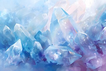 Glitzernde Schönheit: Magischer Hintergrund mit funkelnden Kristallen