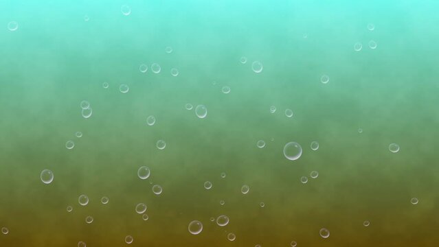 Motion graphics, moving 3D air bubbles in under water  suite for backdrop, background template using adobe after effects