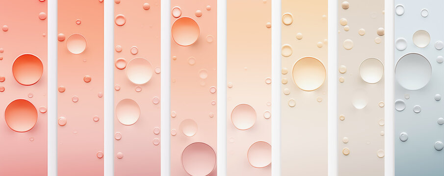 Stylish abstract geometric striped background in bright colors with oil drops