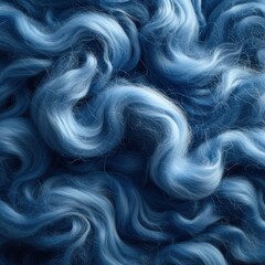 Blue felting wool as background, - obrazy, fototapety, plakaty