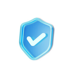 Cyber security check mark icon.