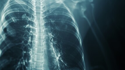 Chest radiograph showing active tuberculosis in the lungs