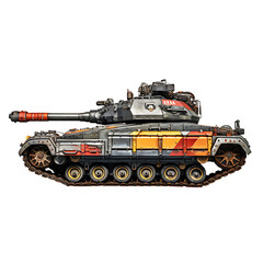 Tanks used in war on transparent background PNG