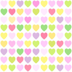 Valentine Heart shapes colorful pattern, Valentine background, seamless pattern