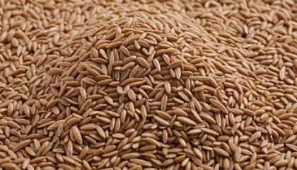Brown rice pile, cut out
