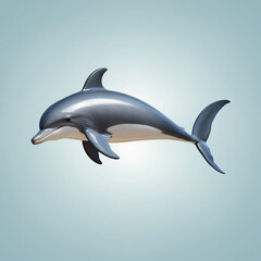 Cute Anime Dolphin Logo