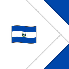 El Salvador Flag Abstract Background Design Template. El Salvador Independence Day Banner Social Media Post. El Salvador Cartoon
