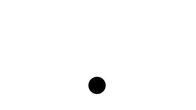 Black Wi-Fi signal icon animated on white background.