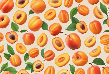 Apricot Collection on Clear Background - Using advanced technology