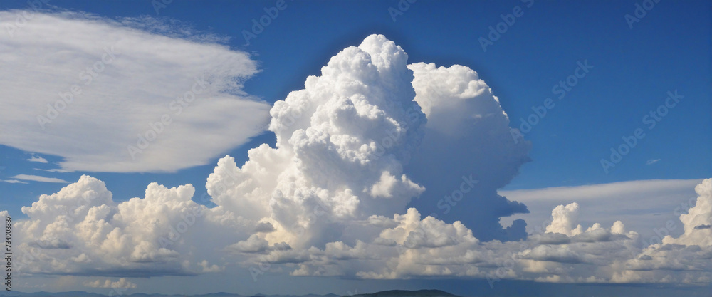 Sticker realistic cloud vector set on transparent background