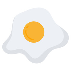 fried egg, sunny side up illustration