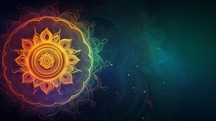 Obraz premium Intricate mandala with numerous vibrant patterns