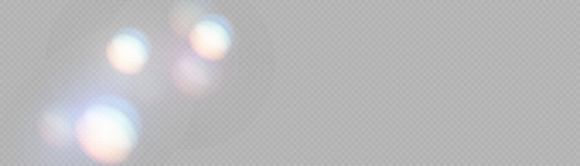 Crystal light glasses effect sparkle prism glare reflection effect. Banner optical rainbow lights, glare, leak, streak overlay. falling confetti. Vector banner colorful vector lenses and light flares.