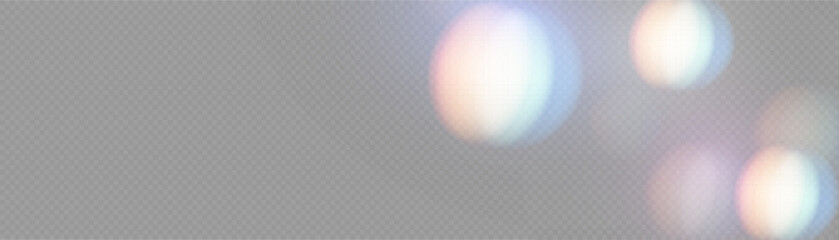 Crystal light glasses effect sparkle prism glare reflection effect. Banner optical rainbow lights, glare, leak, streak overlay. falling confetti. Vector banner colorful vector lenses and light flares. - obrazy, fototapety, plakaty