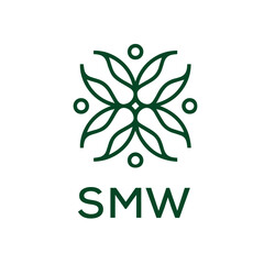 SMW  logo design template vector. SMW Business abstract connection vector logo. SMW icon circle logotype.
