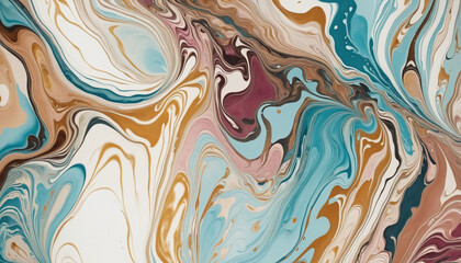 Elegant abstract artwork with swirling alcohol ink patterns and marble textures
