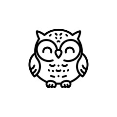 Owl Hand draw Cute Animal Icon