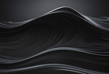 Elegant Black Wave Design on Abstract Background