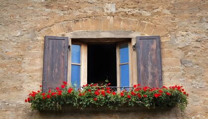 Fototapeta na wymiar lovely tuscan window, Volterra, Italy