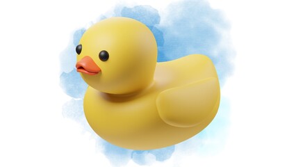 3d splash toy duck illustration