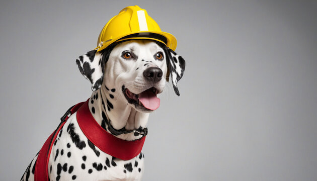 Dalmatian Firefighter Poster With Room for Text - Creative Design