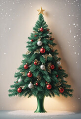 Festive Christmas tree card design