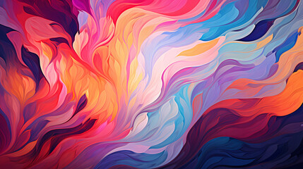 Obraz premium Rainbow gradient abstract colorful watercolor background