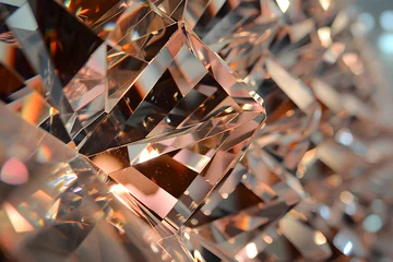 Küchenrückwand glas motiv Kaleidoscope abstract mosaic background. Diamond gemstone texture. Stained glass effect. Optical motion illusion, geometric pattern © ratatosk