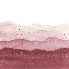 Watercolor background with waves and spots of paint.
