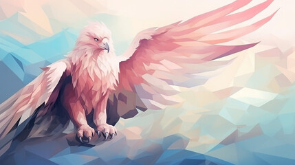 Gryphon or Griffin chimera animal abstract - obrazy, fototapety, plakaty