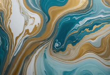 Beautiful fluid color background with blue and gold colors