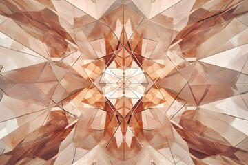 Kaleidoscope abstract mosaic background. Diamond gemstone texture. Stained glass effect. Optical motion illusion, geometric pattern - obrazy, fototapety, plakaty