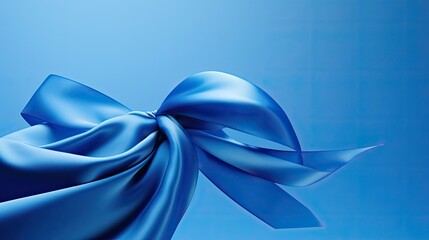 wrapping blue holiday ribbon