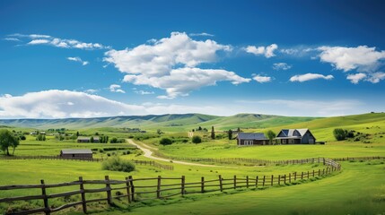 Obraz premium landscape farm panoramic