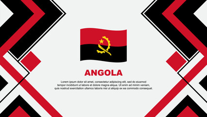Angola Flag Abstract Background Design Template. Angola Independence Day Banner Wallpaper Vector Illustration. Angola Banner
