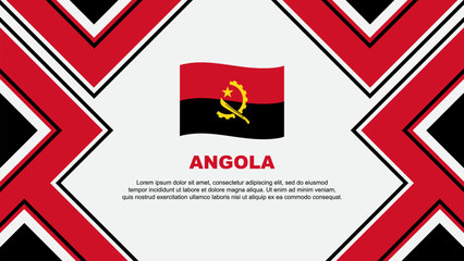 Angola Flag Abstract Background Design Template. Angola Independence Day Banner Wallpaper Vector Illustration. Angola Vector