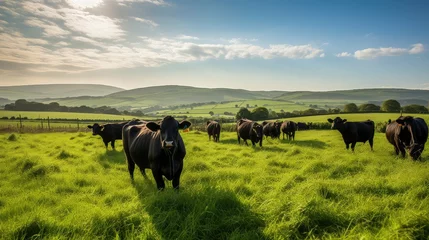 Rolgordijnen ranch angus cow farm © PikePicture