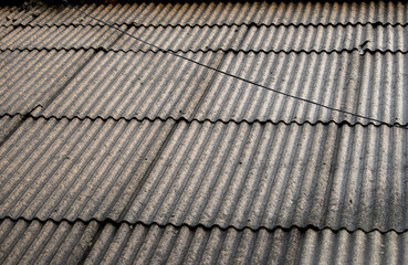 textura de un techo de chapa ondulado