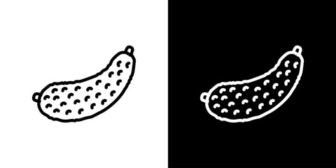 夏の野菜のゴーヤアイコン
