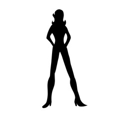 Black silhouette of a woman