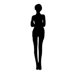 Fototapeta premium Black silhouette of a woman