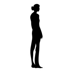 Black silhouette of a woman