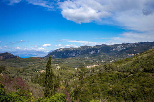 Mediterranean island during spring  - Corfu, Greece