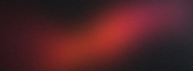 Vibrant abstract grainy color gradient background red glowing abstract wave black noise texture backdrop